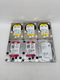 Lot of 6 4TB 3.5" SATA Hard Drives WD Red WD RE Seagate image 1