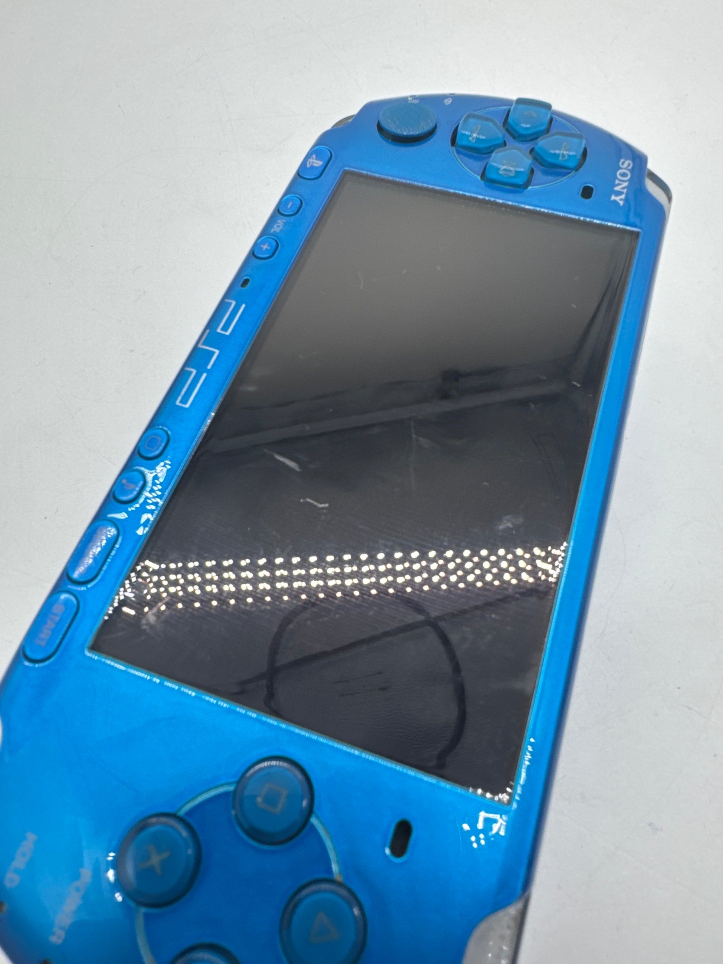Sony PSP-3000 Blue Console #292 w/ 1200mAh Battery No Charger