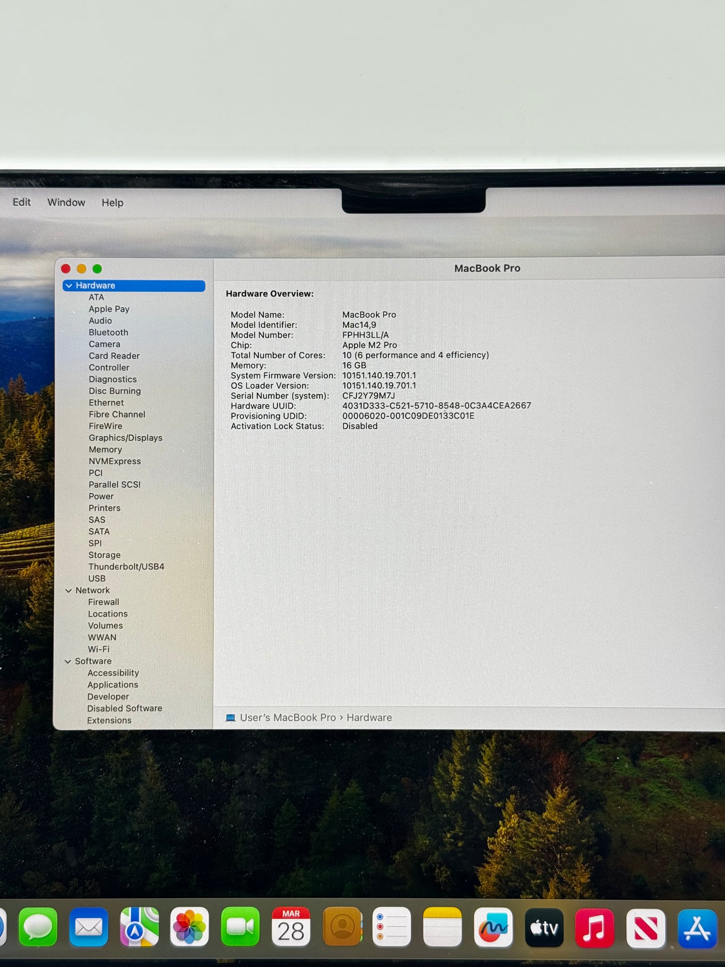 2021 Apple MacBook Pro 14" A2779 M2 Pro 16GB RAM 512GB SSD Silver Laptop READ