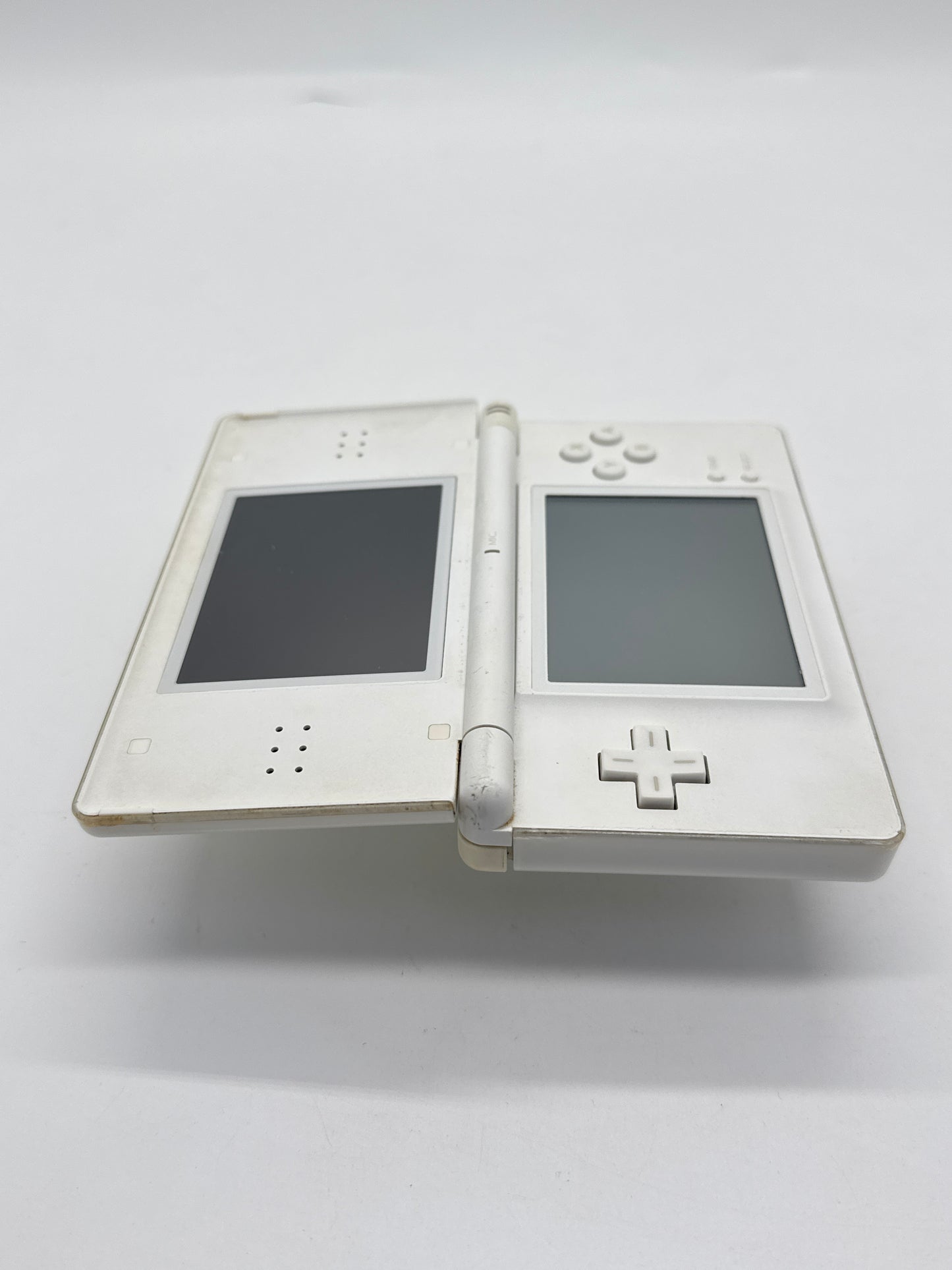 Nintendo DS Lite USG-001 Polar White Console #34 Yellow Patches on Top Screen
