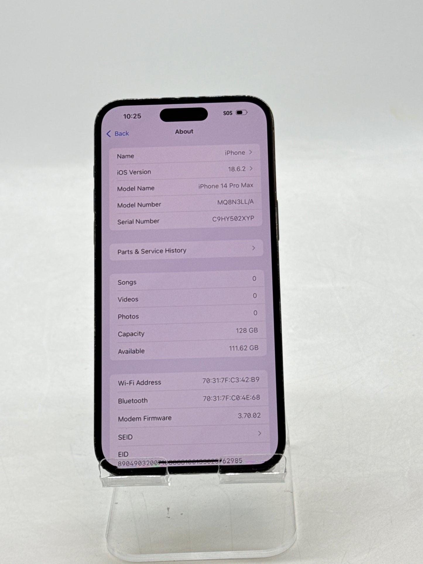 Unlocked Apple iPhone 14 Pro Max A2651 128GB Space Black - Cracked Back Read!