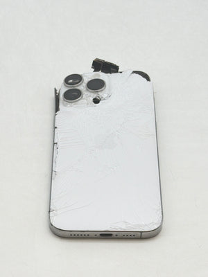 Apple iPhone 15 Pro Max A2849 256GB White Titanium - Cracked Read!