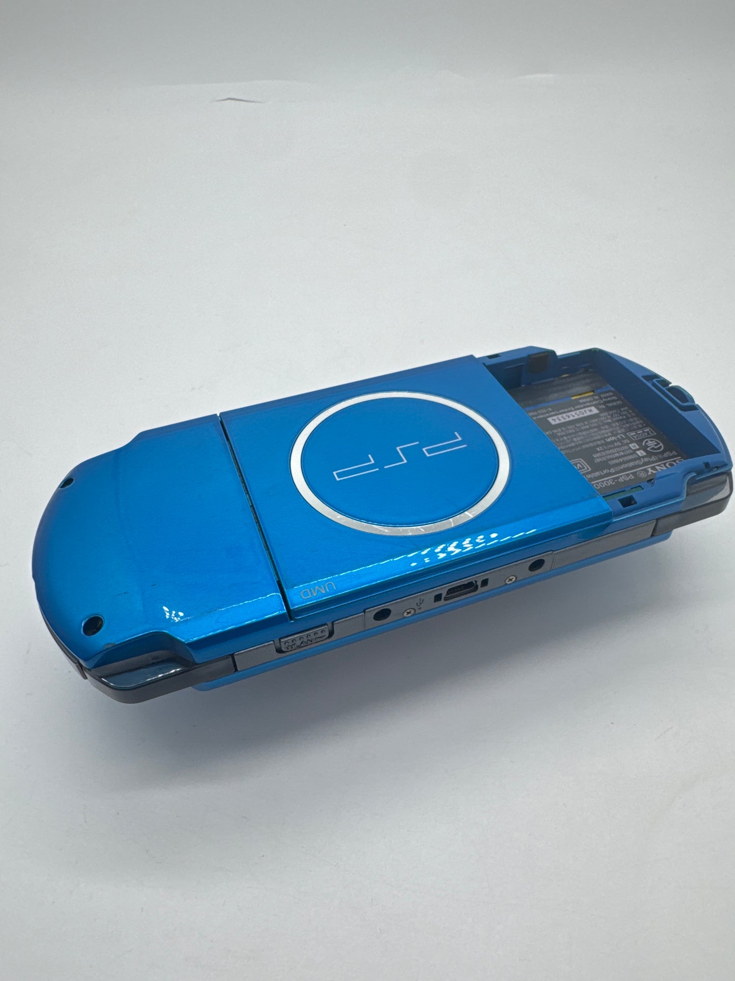 Sony PSP-3000 Metallic Blue Console Only #96 No Battery No Battery Lid AS IS