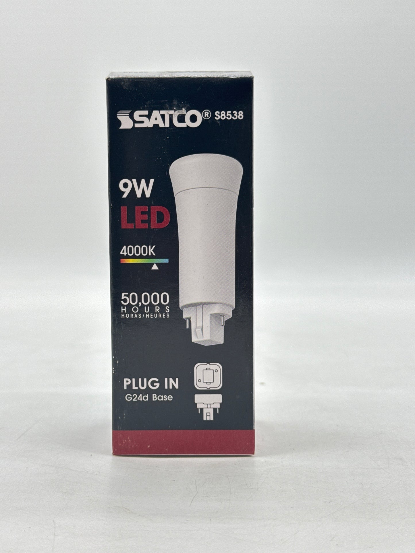 Lot of 30 New Satco S8538-9 Watt LED PL 2-Pin 4000K G24d Base Type B Ballast Bypass