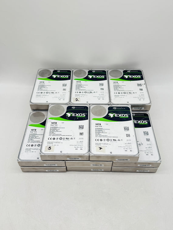 Lot of 17 Seagate Exos X10 2AA201-005 10TB 3.5" Enterprise Hard Drive