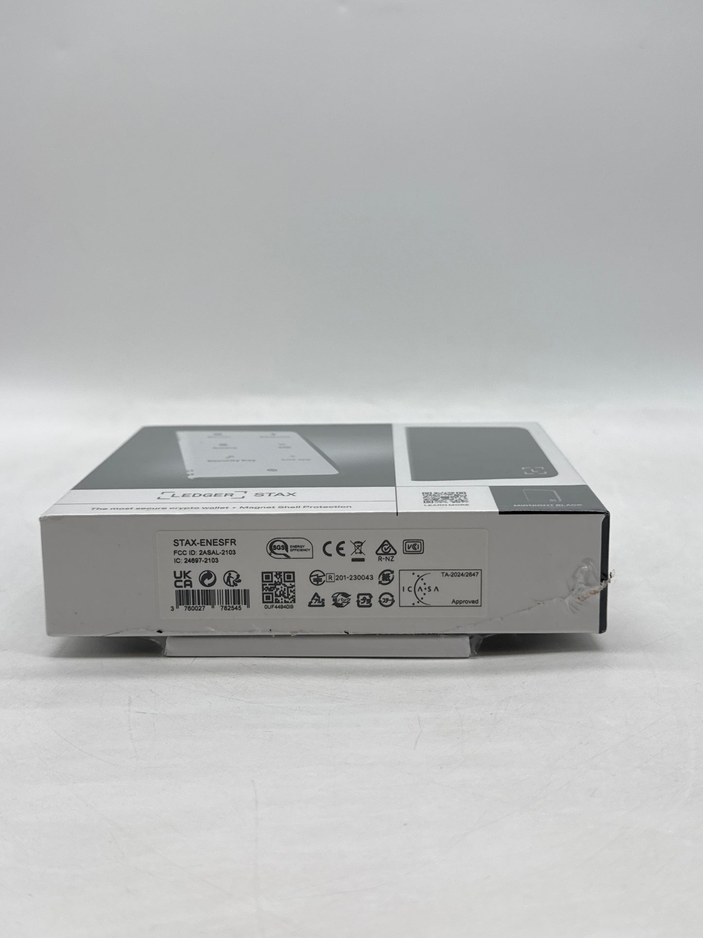 New Ledger Stax Crypto Hardware Wallet with Folio Curved E Ink Touch Screen Black