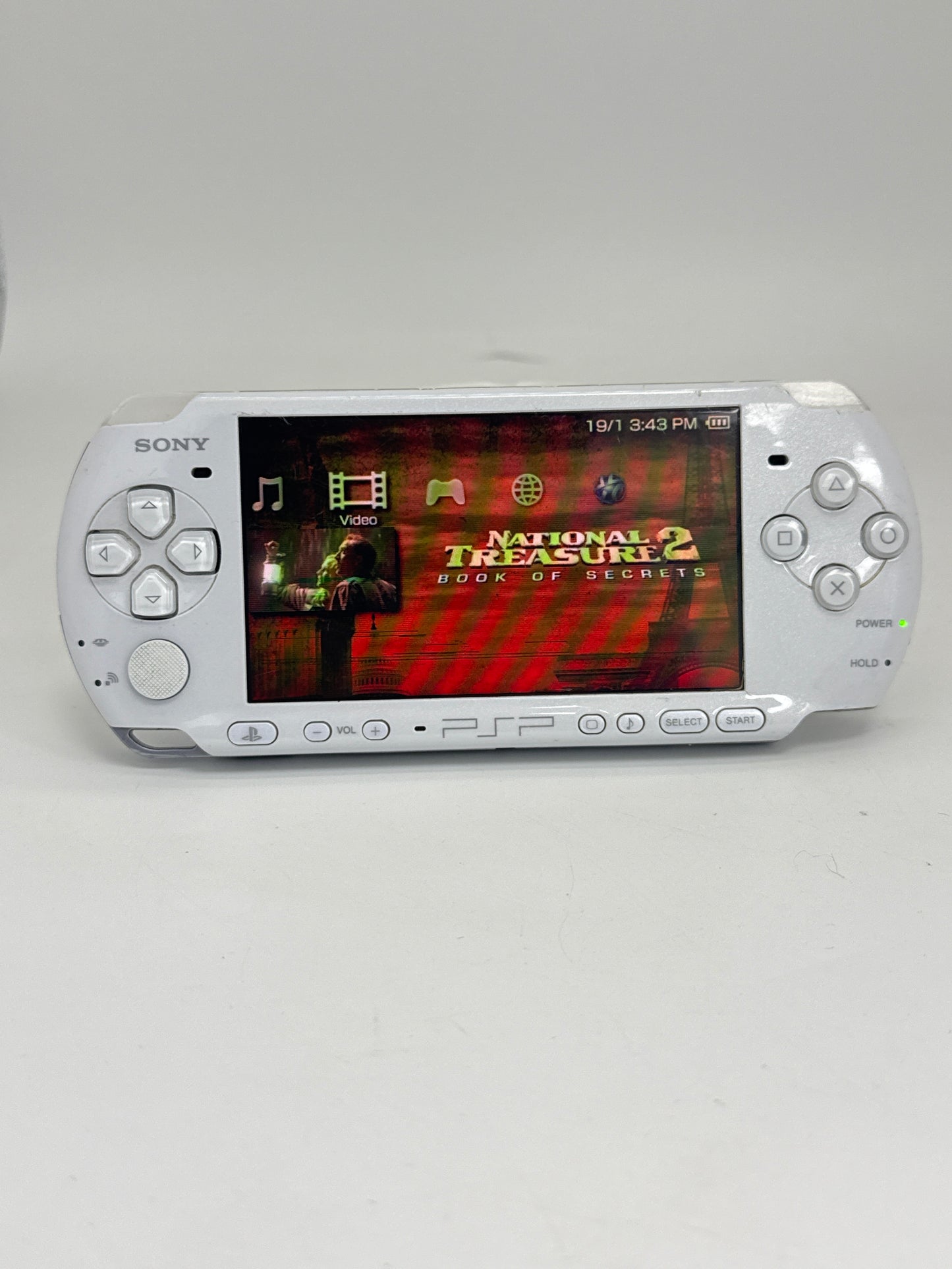 Sony PSP-3004 White Console #240 No Battery or Lid No Charger BAD DISPLAY AS IS