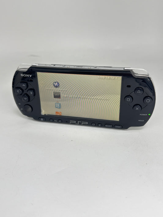 Sony PSP-3000 Black Console #307 No Battery or Lid No Charger BAD UMD & SCREEN AS IS