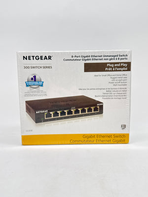 Netgear GS308 8-Port Gigabit Ethernet Unmanaged Switch New Sealed