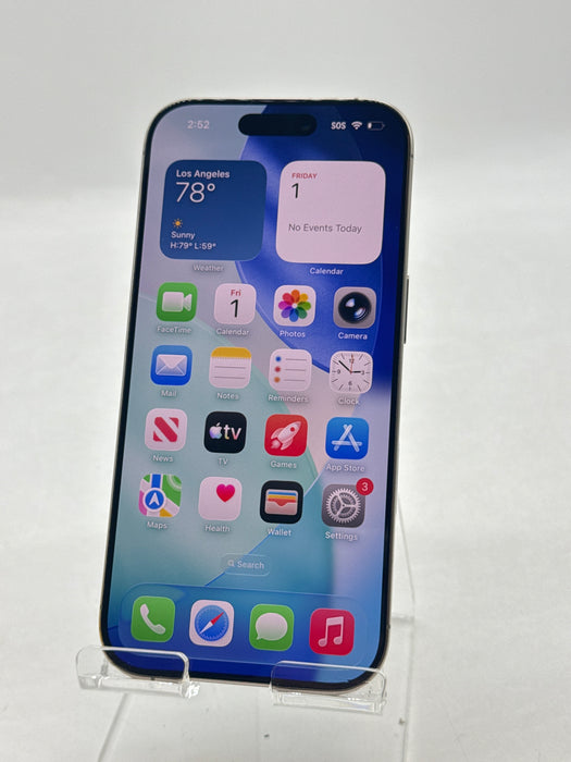 Unlocked Apple iPhone 16 Pro A3083 256GB Natural Titanium 86% BH 969 Cycle