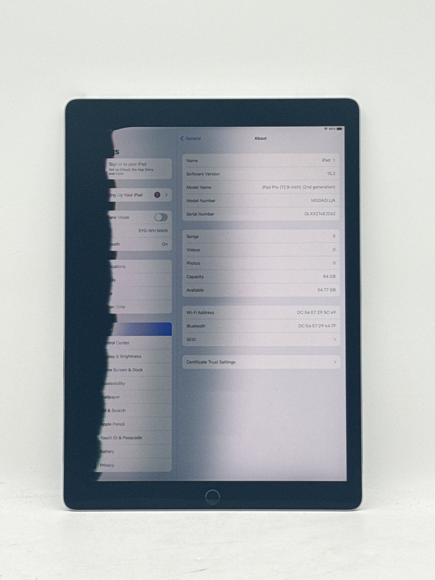 Apple iPad Pro 2nd Gen 12.9" (A1670) 64GB Wi-Fi !Read