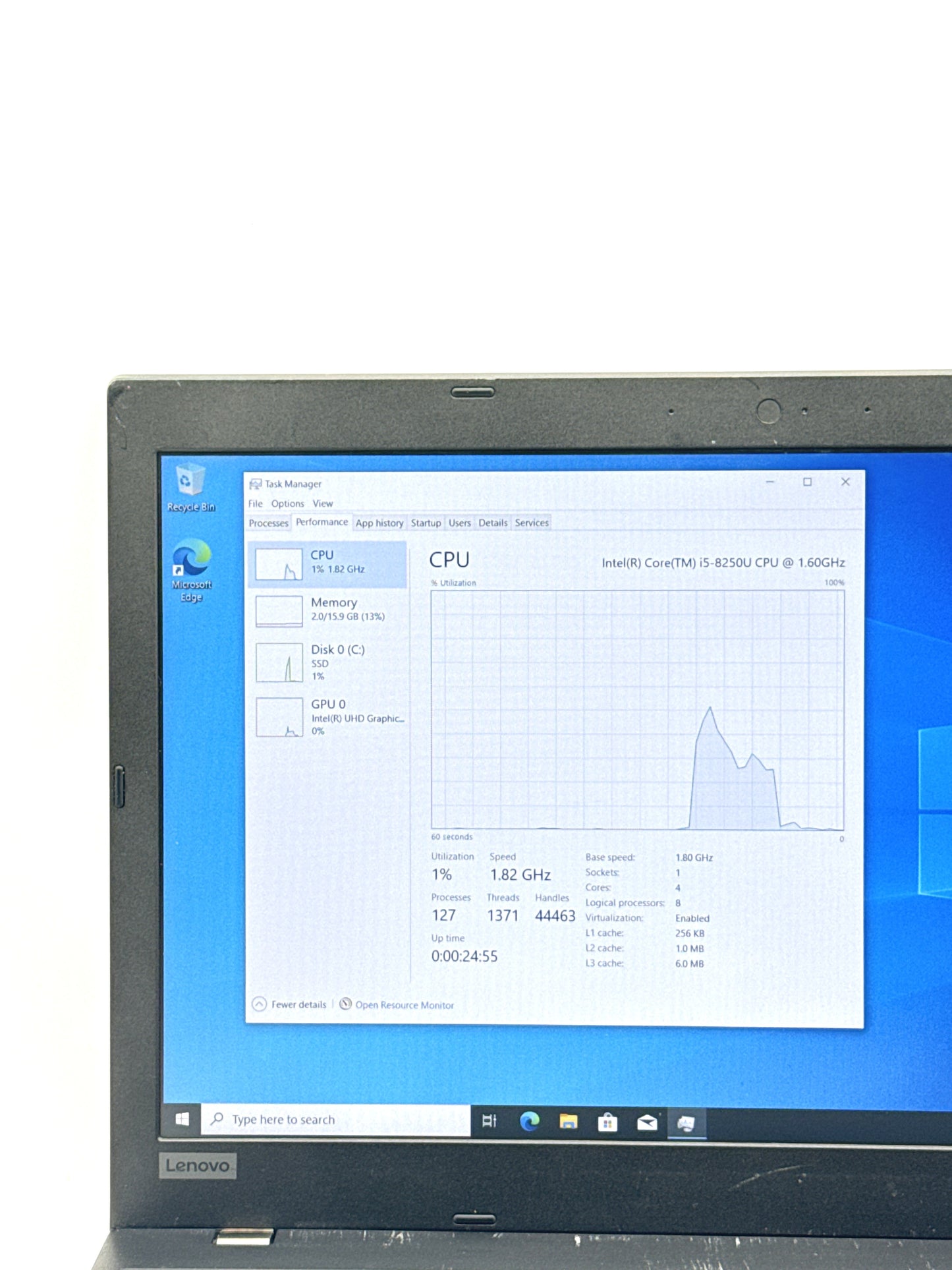 Lenovo ThinkPad T580 15.6 FHD i5-8250U 1.60GHz 16GB 512GB