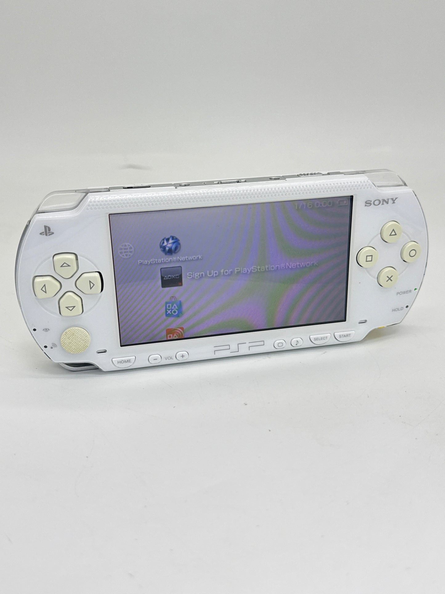 Sony PSP-1000 White Console #97 w/3600mAh Battery & No Charger Noisy Disc Drive