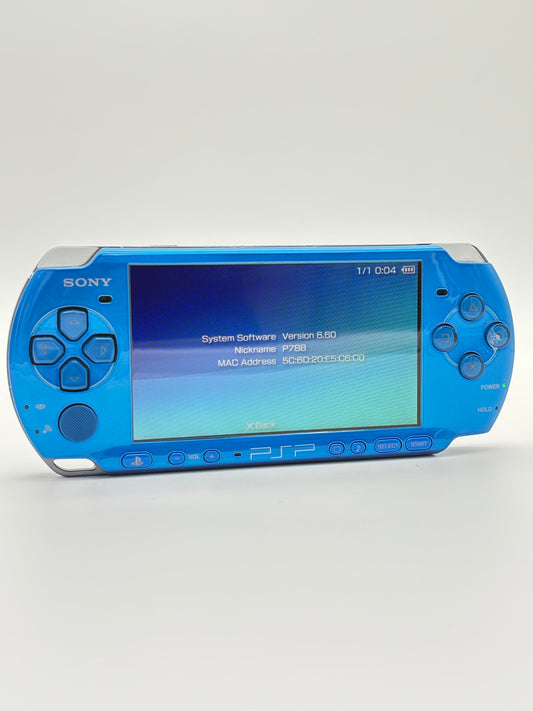 Sony PSP-3000 Vibrant Blue Console #207 w/1200 mAh Battery