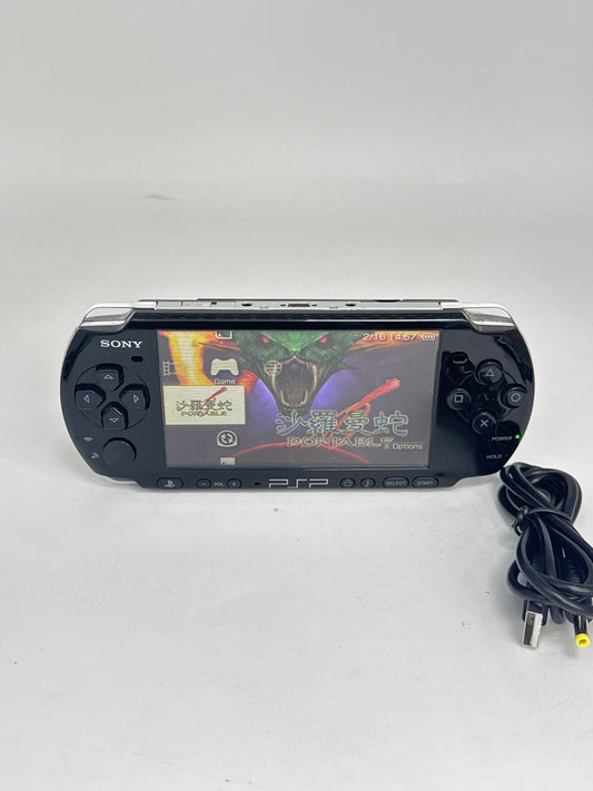 Sony PlayStation Portable PSP-3000 Piano Black Console #360 4GB Memory & Charger