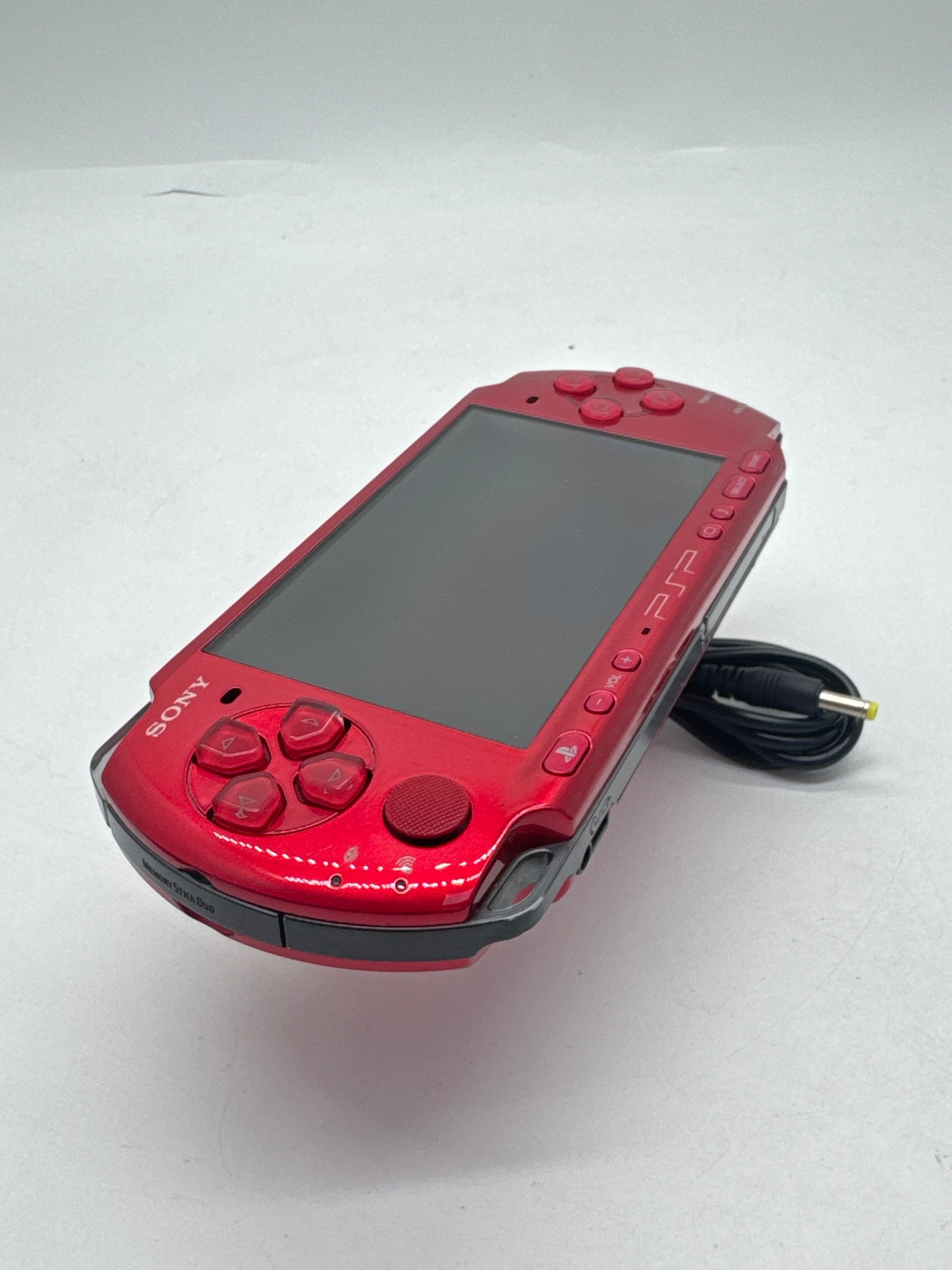 Sony PlayStation Portable PSP-3000 Red Console #365 w/2400mAh Battery & Charger