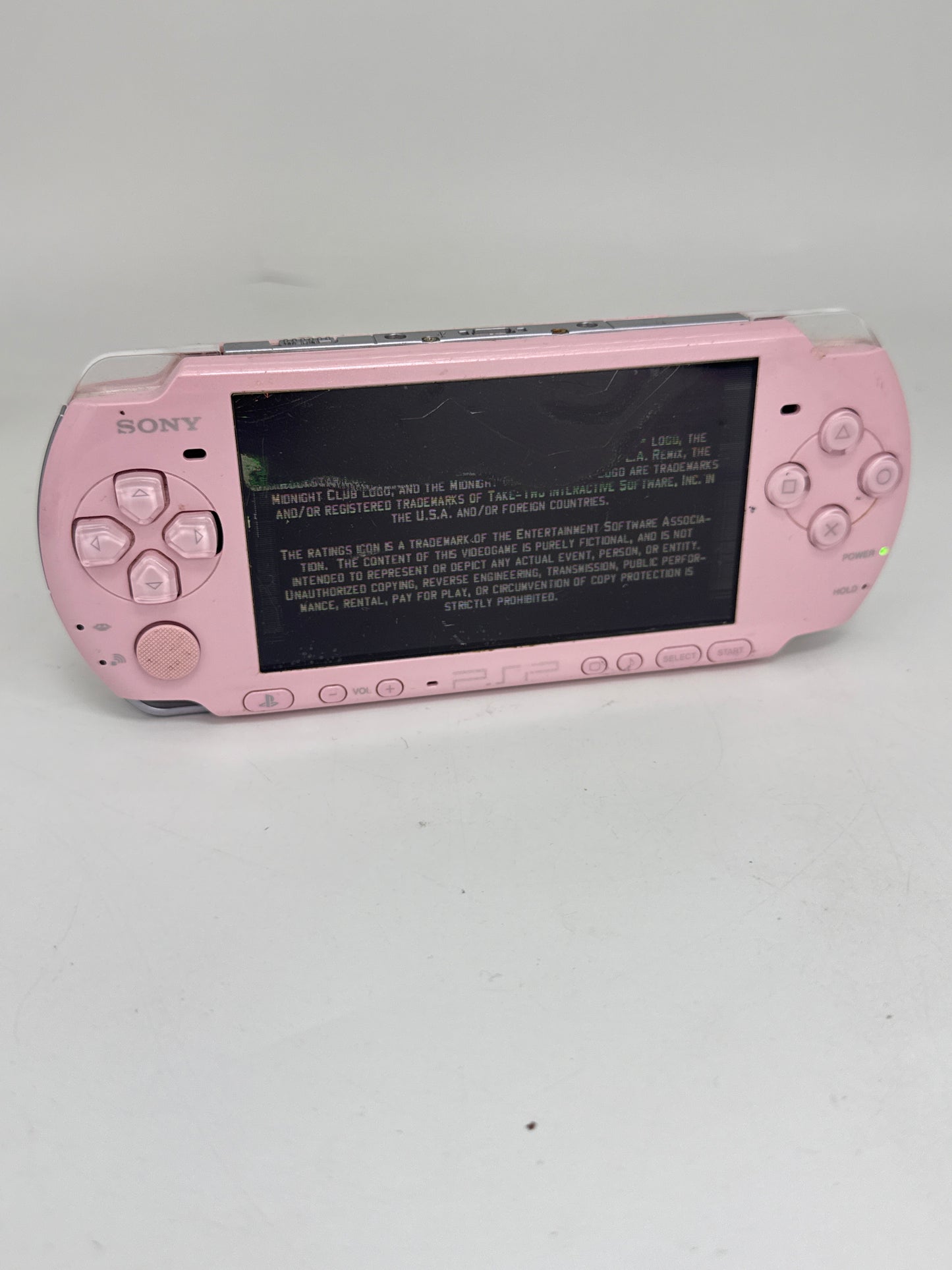 Sony PSP-3000 Pink Console #257 No Battery or Lid No Charger BAD DISPLAY AS IS