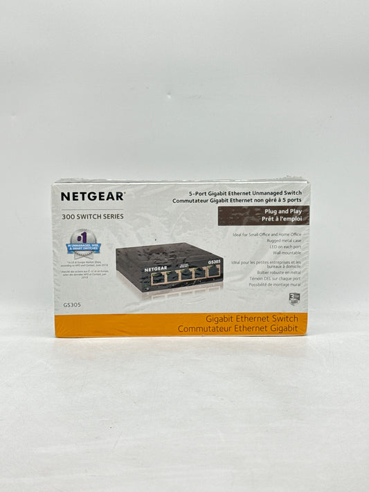New Netgear GS305-300PAS 5 Port Gigabit Ethernet Unmanaged Switch