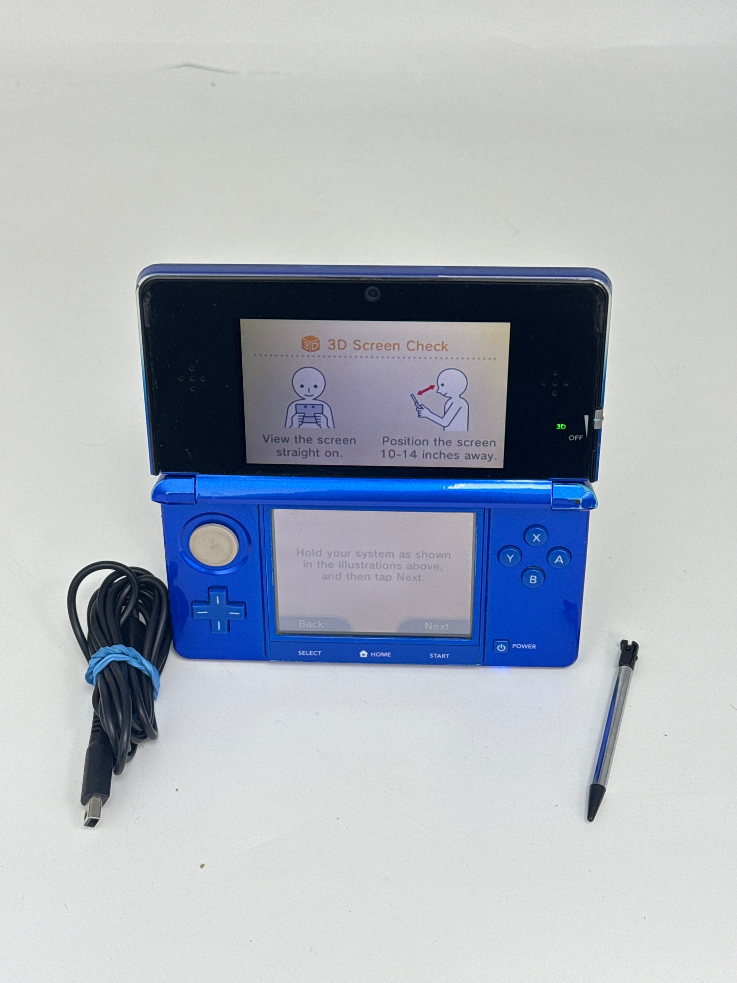 Nintendo 3DS CTR-001(JPN) Blue Console #424 w/ Stylus & Charger