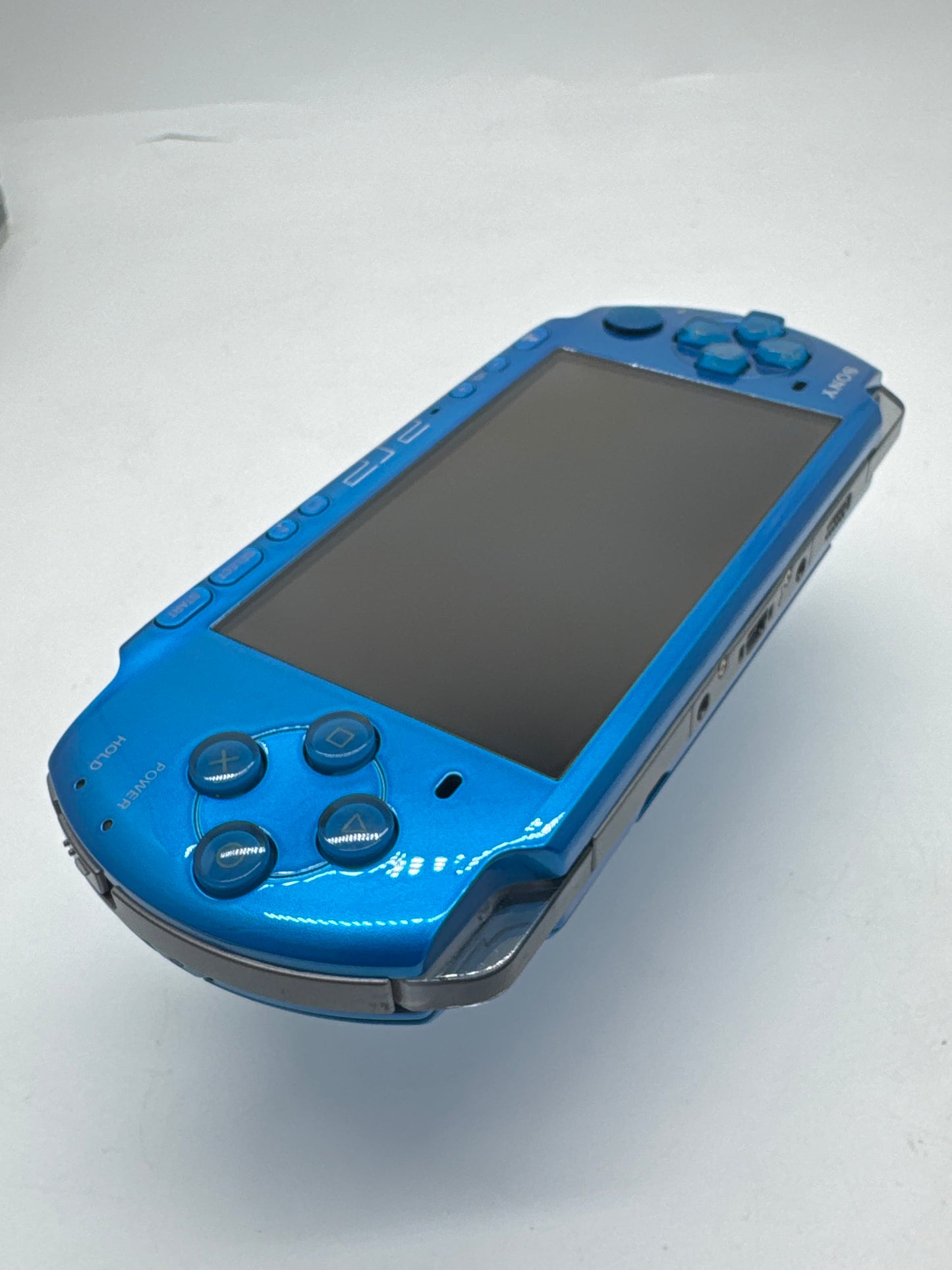 Sony PSP-3000 Blue Console #291 w/ 2400mAh Battery No Charger NOISY DISC DRIVE