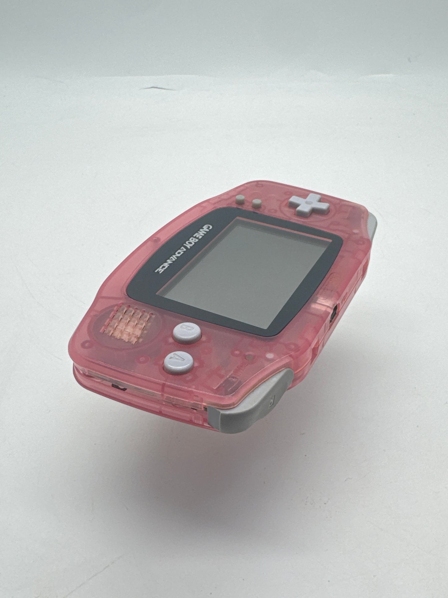 Nintendo Game Boy Advance AGB-001 Milky Pink Console #3 Missing Side Piece