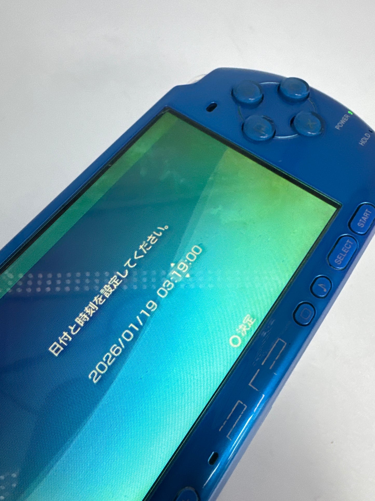 Sony PSP-3000 Blue Console #236 No Battery or Lid No Charger Broken Right Buttons AS IS