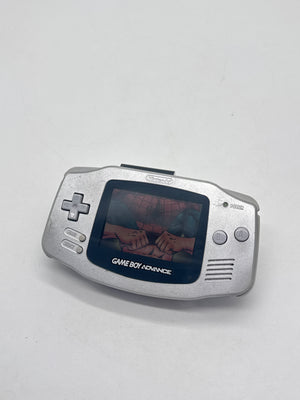 Nintendo Game Boy Advance AGB-001 Silver Console #636 No Back Lid Yellowed Display AS IS