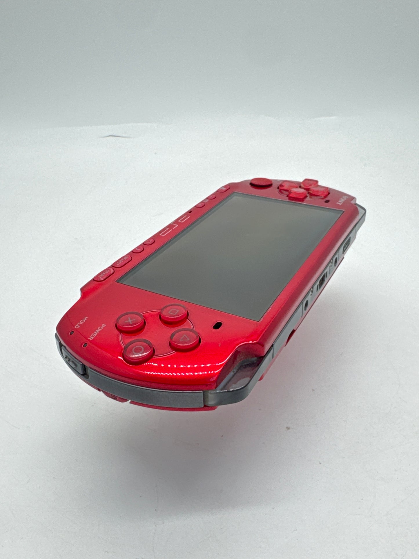Sony PlayStation Portable PSP-3000 Red Console #370 No Back Lid AS IS