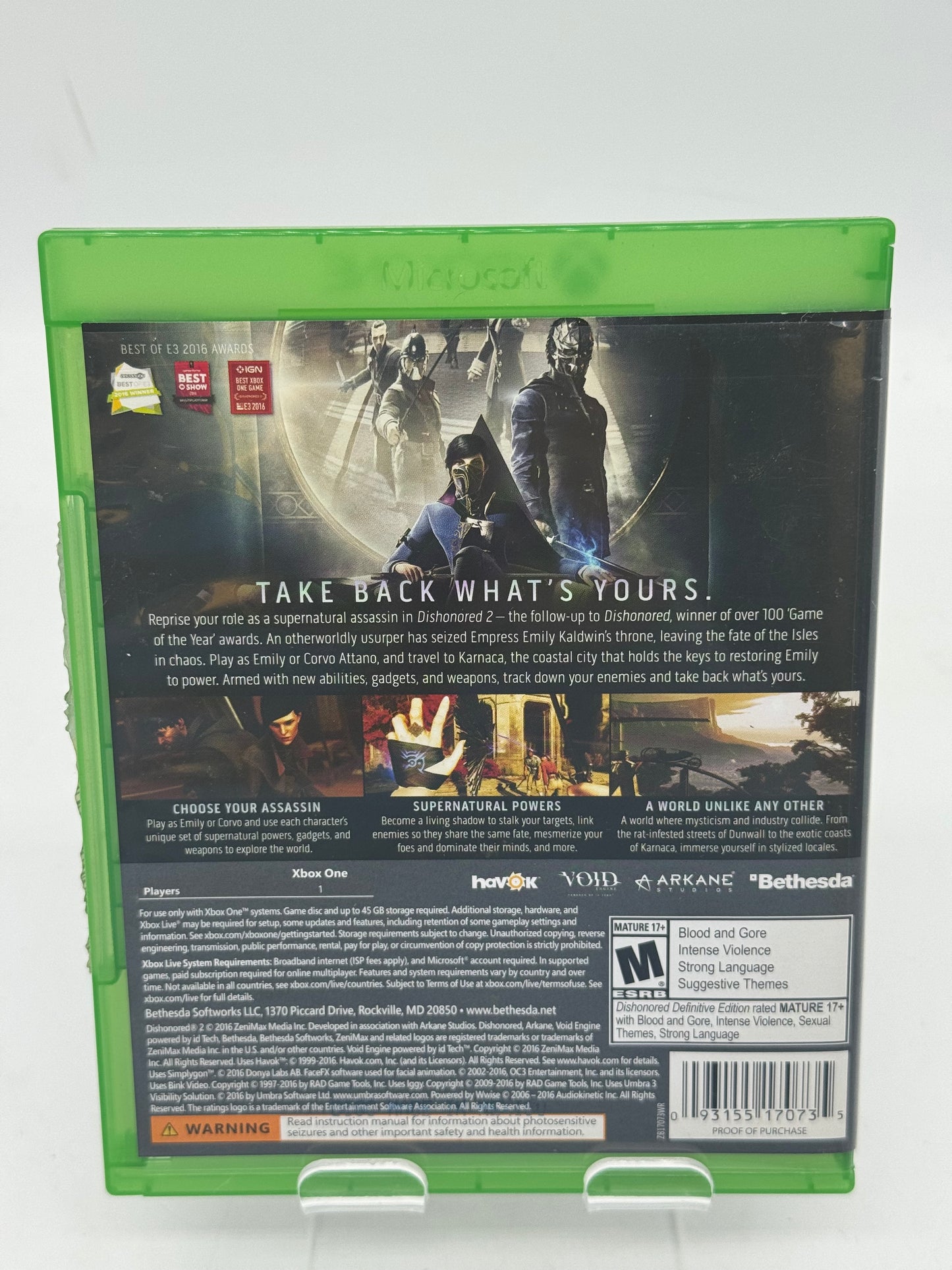 Dishonored 2 Limited Edition (Microsoft Xbox One / Xbox One S / Xbox One X / Xbox Series S/X)