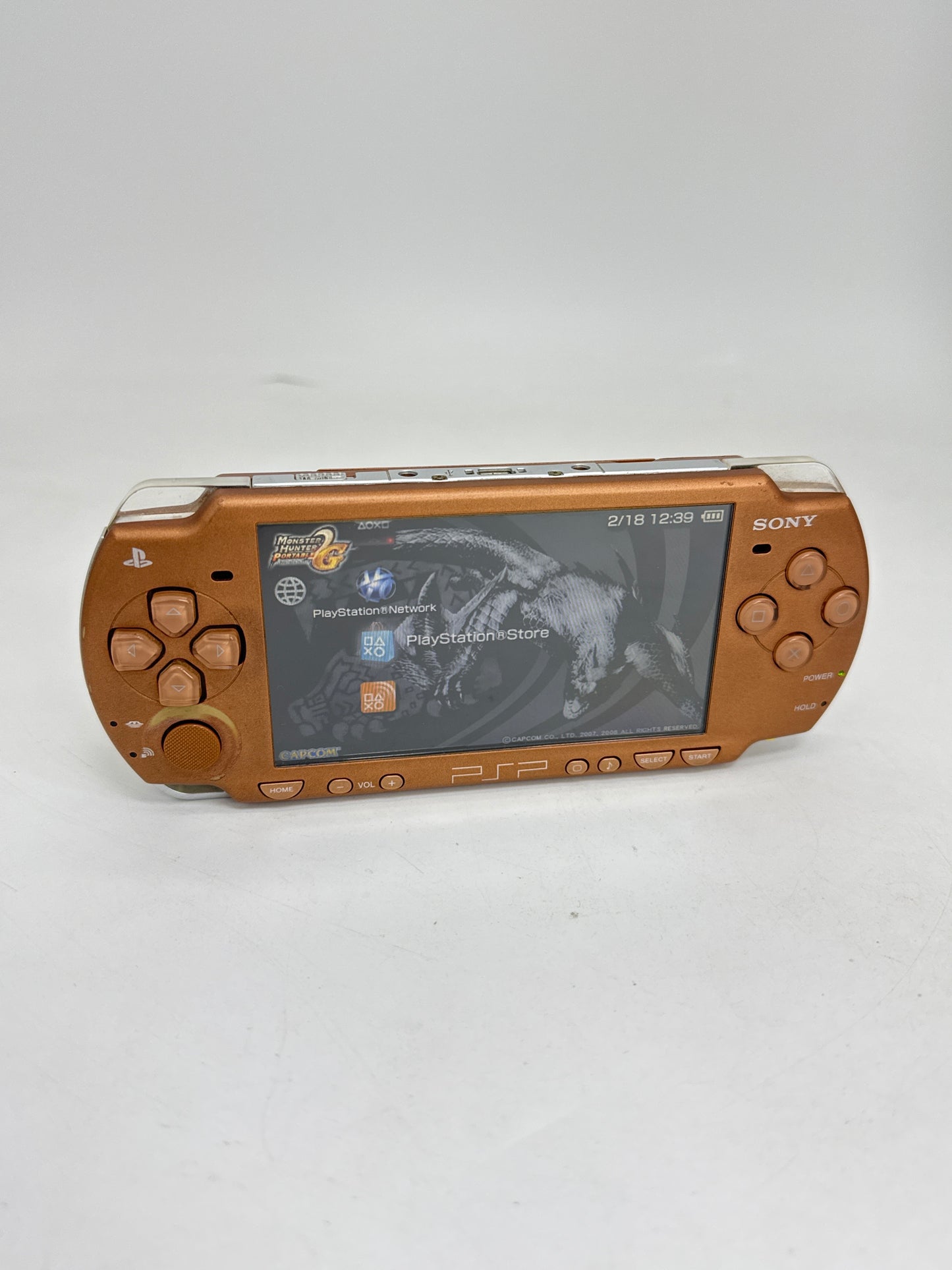 Sony PlayStation Portable PSP-2000 Matte Bronze Console #379 w/2400mAh Battery