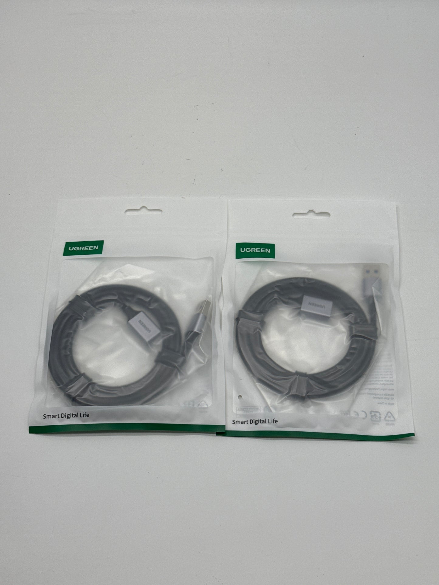 UGREEN 2 Pack USB Extension Cable (3 FT+ 3 FT), Nylon Braided Extender Compatible