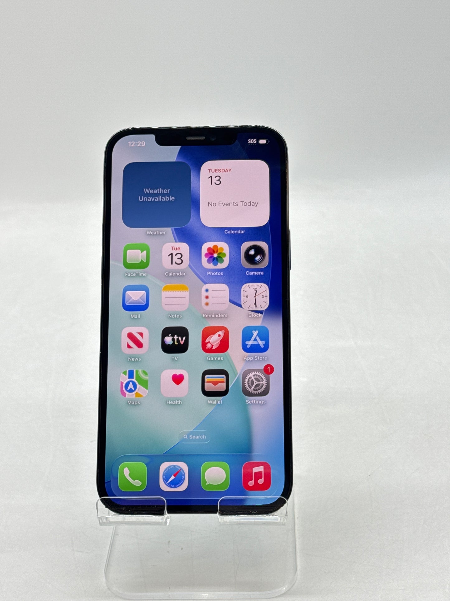 Unlocked Apple iPhone 12 Pro Max A2342 512GB Pacific Blue - Service Battery 72%