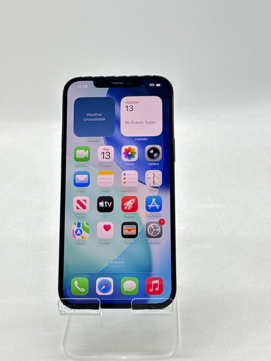 Unlocked Apple iPhone 12 Pro Max A2342 512GB Pacific Blue - Service Battery 72%