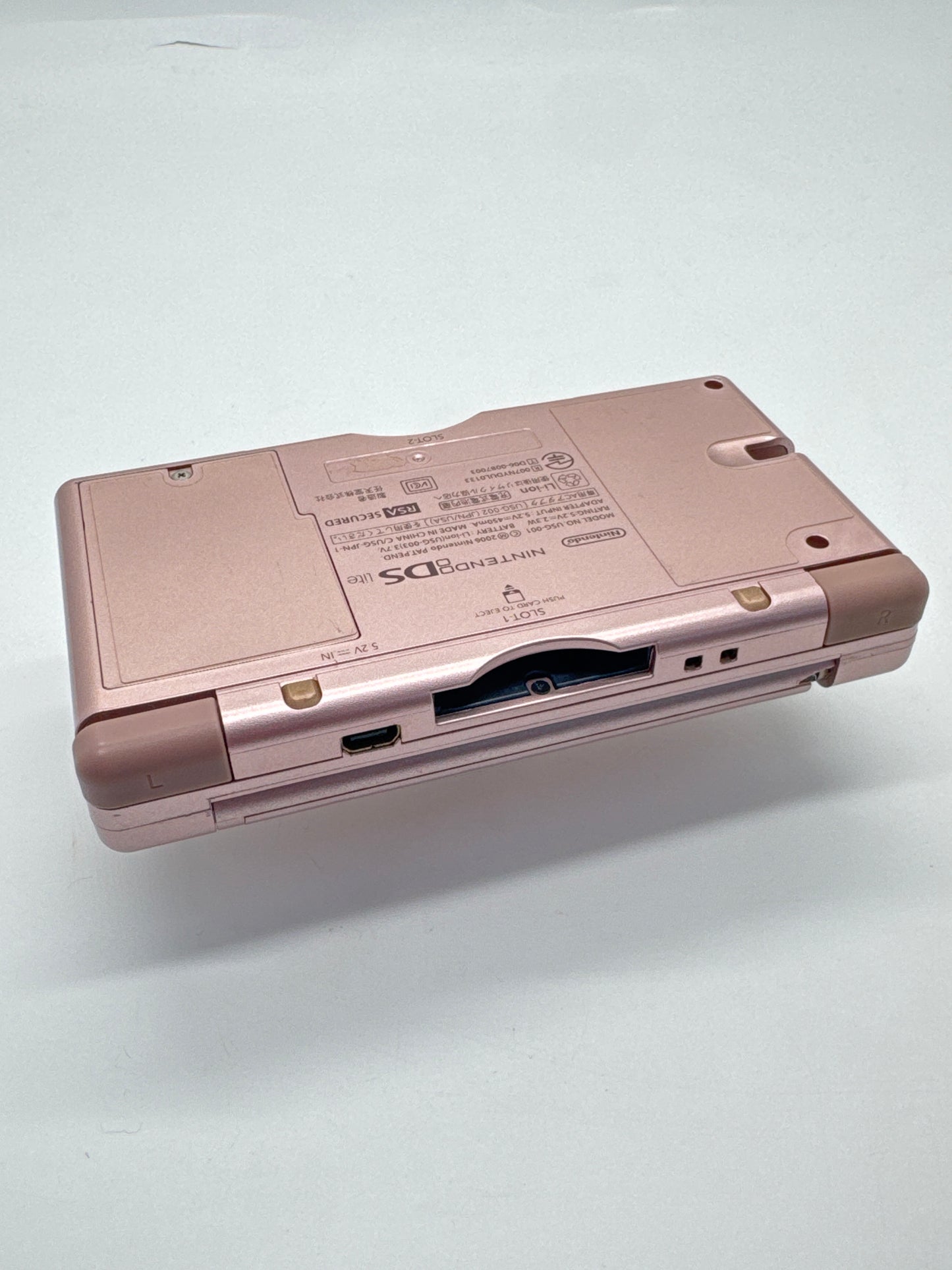 Nintendo DS Lite USG-001 Metallic Rose Console #50 Bad Hinge
