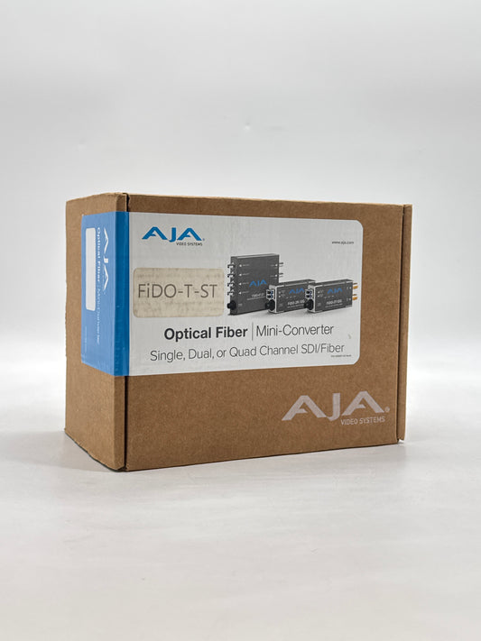 New AJA FIDO-T-ST 1-Channel 3G-SDI to Single-Mode ST Fiber Transmitter