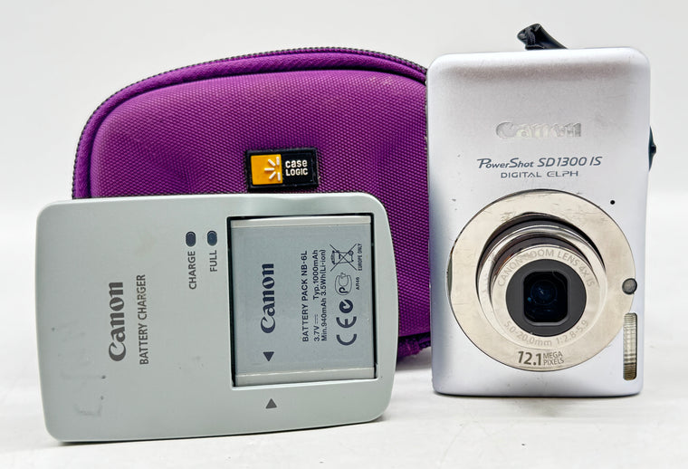 2010 Canon PowerShot SD1300 IS 12.1MP 4x Zoom Silver Digital Camera