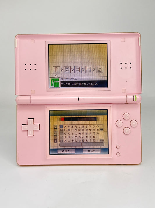 Nintendo DS Lite USG-001 Coral Pink Console w/ Stylus #52 Exterior Stickers