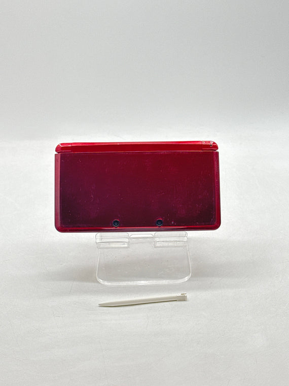 Nintendo 3DS CTR-001 (JPN) Glossy Red Video Game Handheld Console With Charger