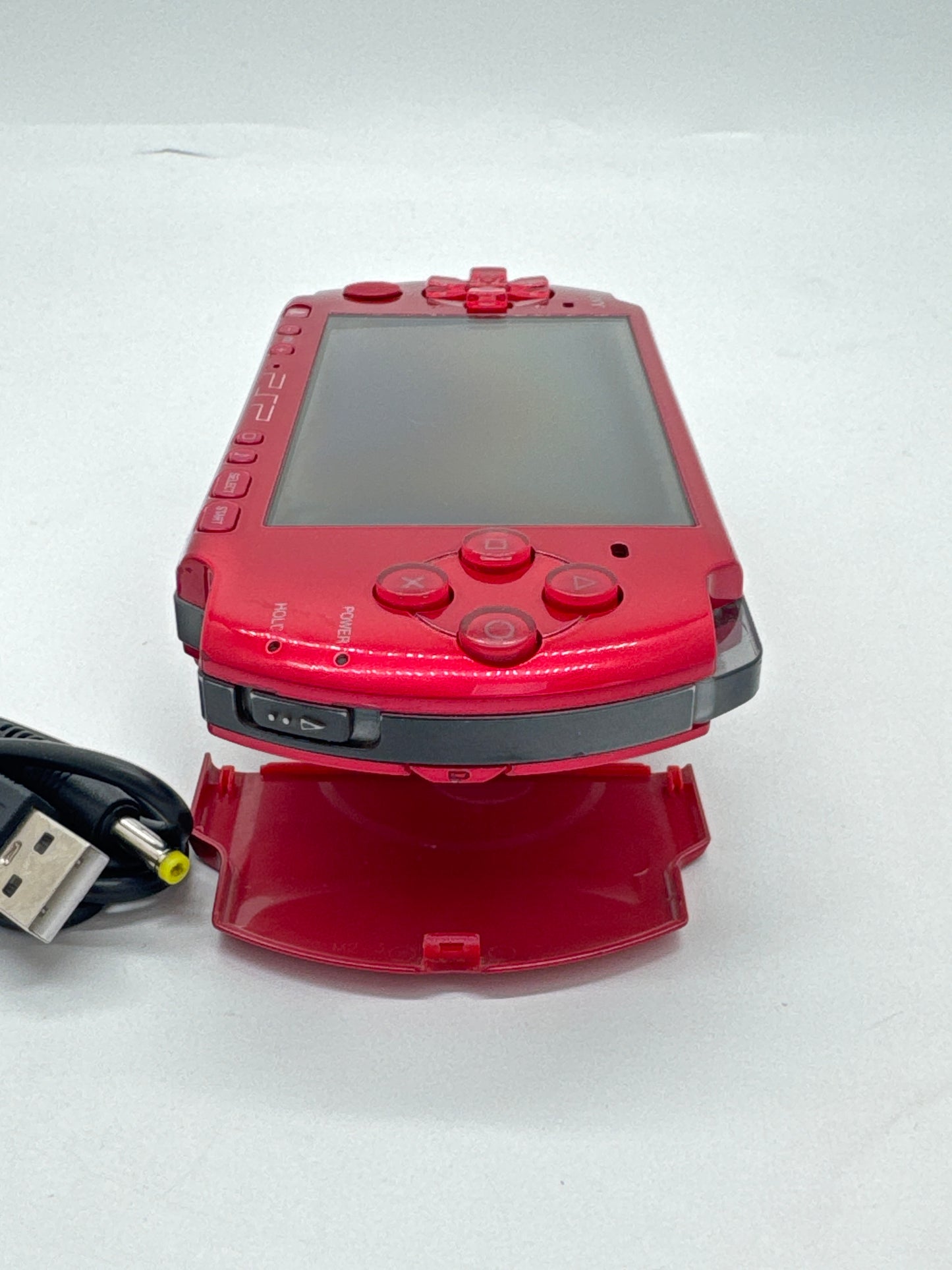 Sony PSP-3000 Radiant Red Console w/ Charger #68 Battery Lid Will Not Stay On