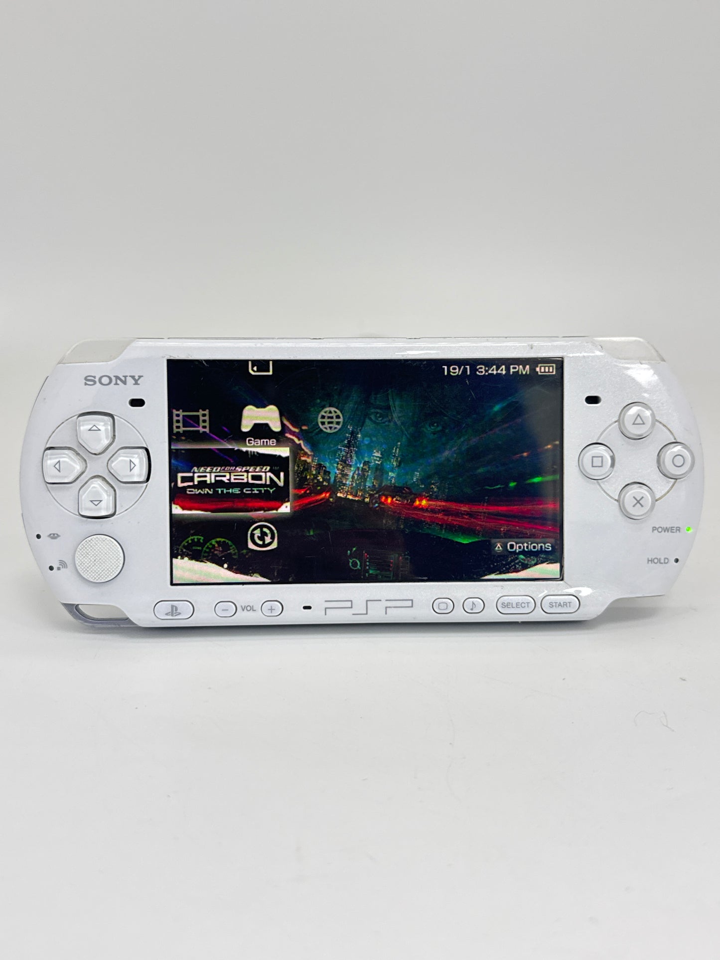 Sony PSP-3004 White Console #240 No Battery or Lid No Charger BAD DISPLAY AS IS