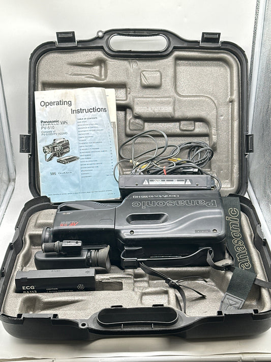 Panasonic OmniMovie VHS Video Camcorder PV-510 w/ Case & Accesories