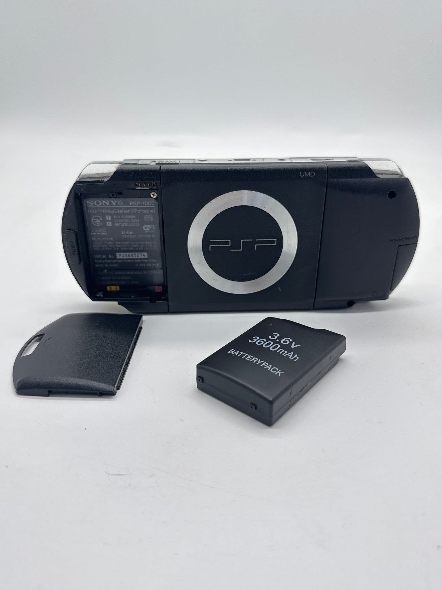 Sony PSP-1000 Piano Black Console #76 w/3600mAh Battery & No Charger