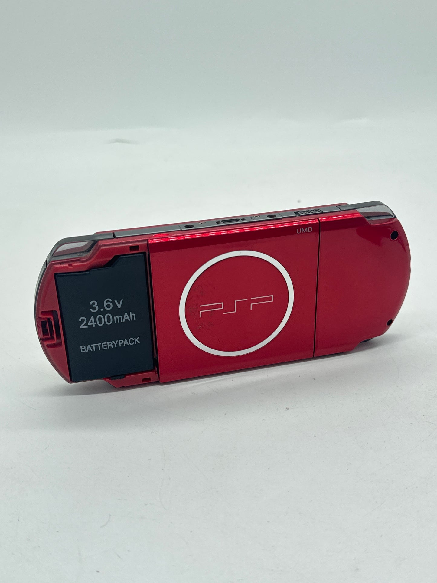 Sony PlayStation Portable PSP-3000 Red Console #370 No Back Lid AS IS