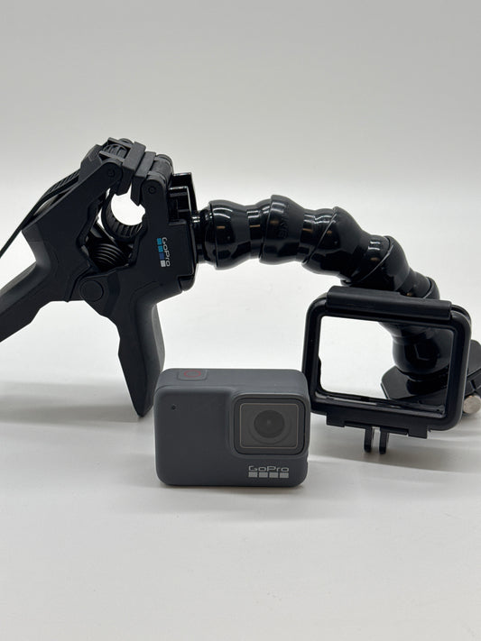 GoPro HERO7 Silver Action Camera w/ Handheld Mount and Memory Card - Used