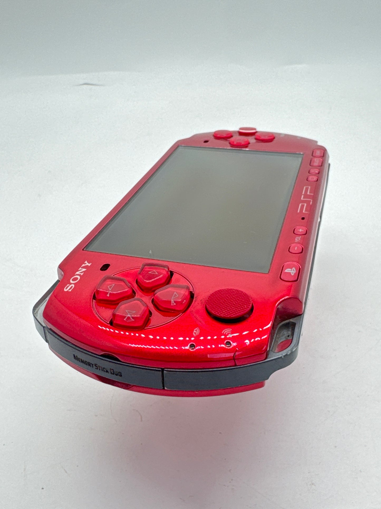 Sony PlayStation Portable PSP-3000 Red Console #367 BAD SCREEN AS IS