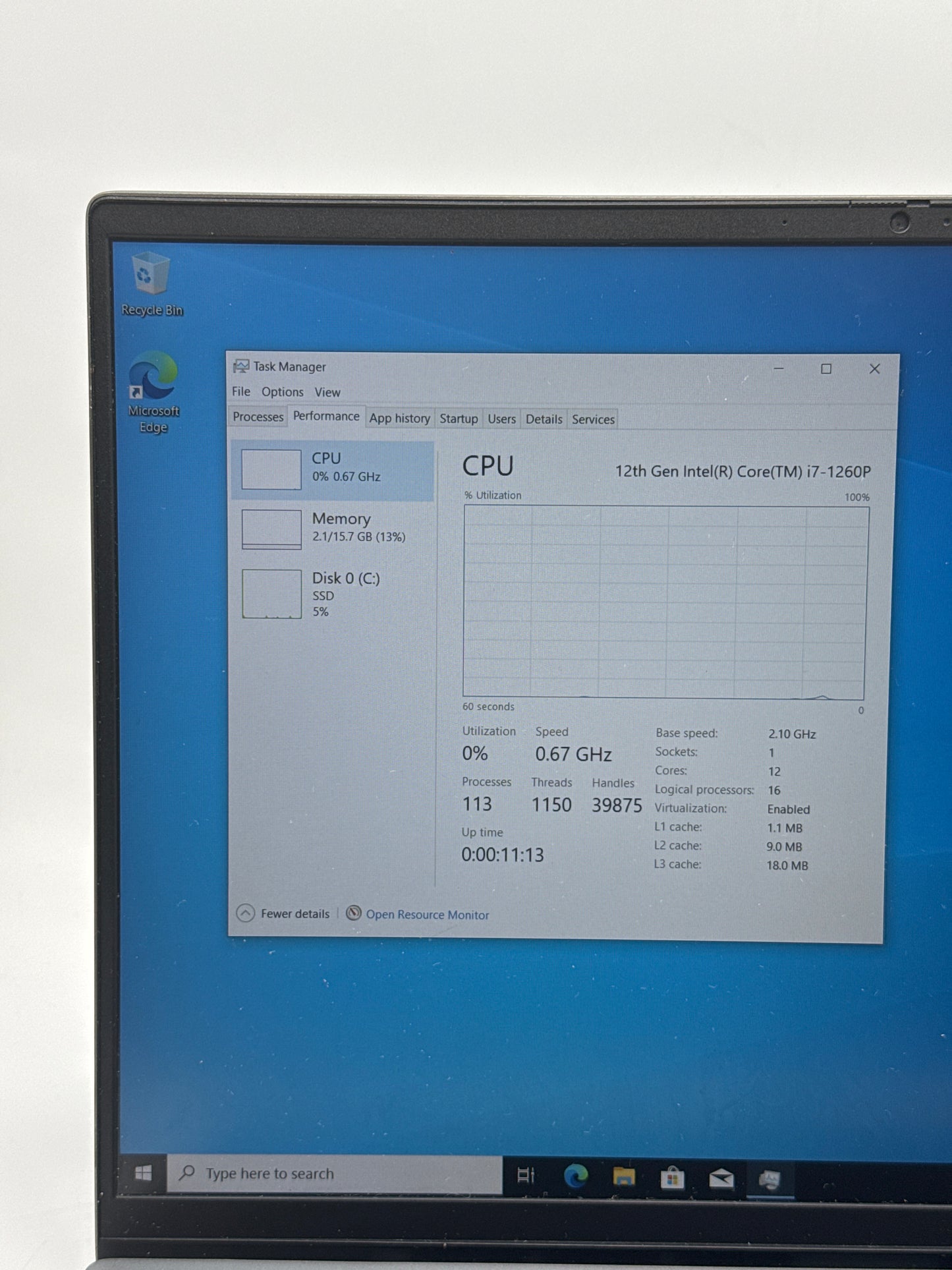Dell Latitude 5520 Core i7-1260P 512GB 16GB RAM - Used