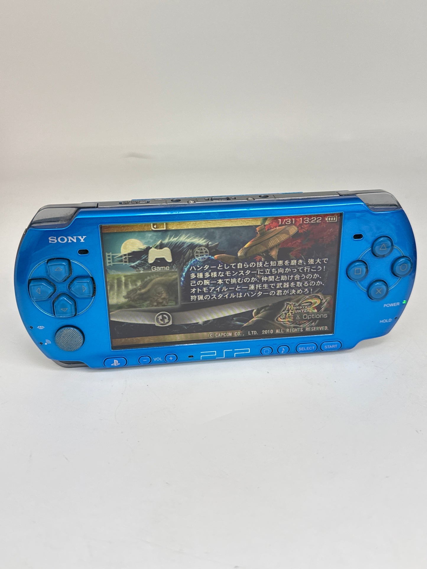 Sony PSP-3000 Blue Console #56 w/ 2400mAh Battery No Charger No Battery Lid