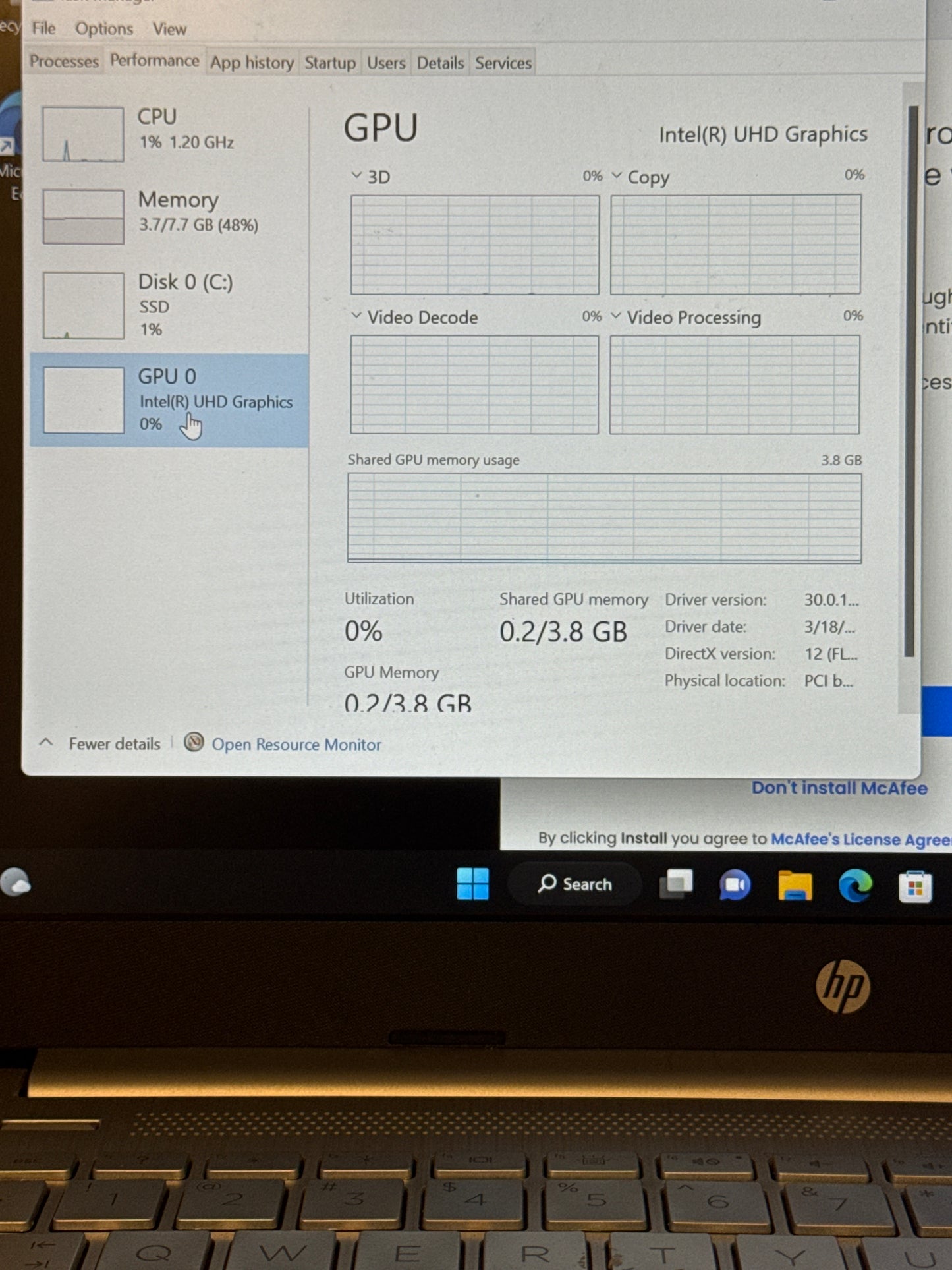 HP 14-DQ2053CL 14" Core i3-1125G4 @2.00GHz 8GB RAM 256GB Silver Laptop