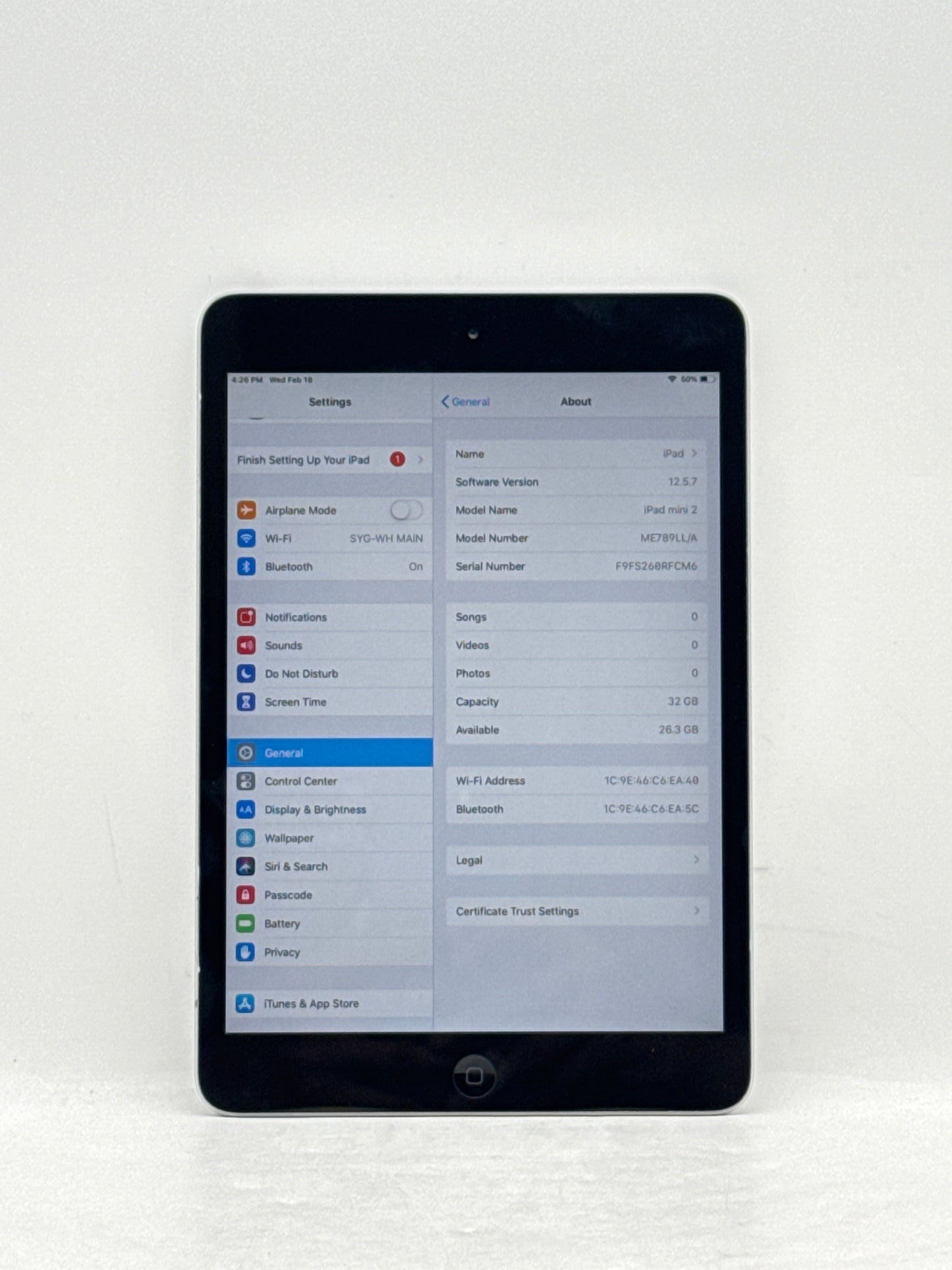 Apple iPad Mini-2 A1489  2nd Gen 32GB Wifi Only