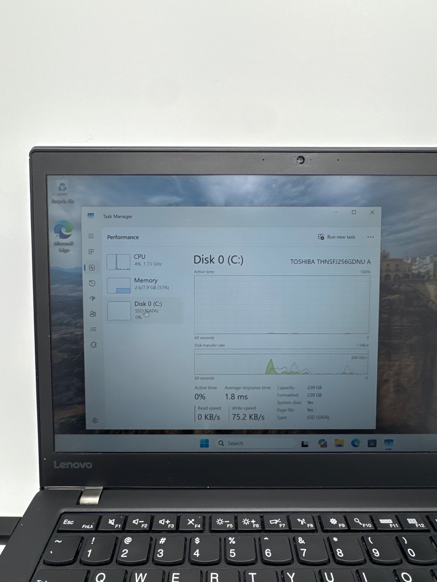 Lenovo ThinkPad T460s 14" i5-6300U 2.4GHz 8GB RAM 256GB SSD #63 BAD READ